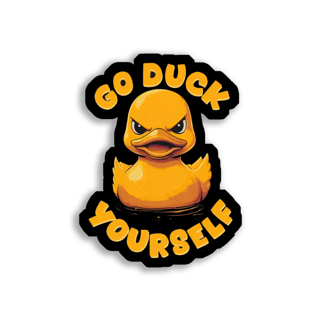 Go Duck Yourself Angry Duck Sticker