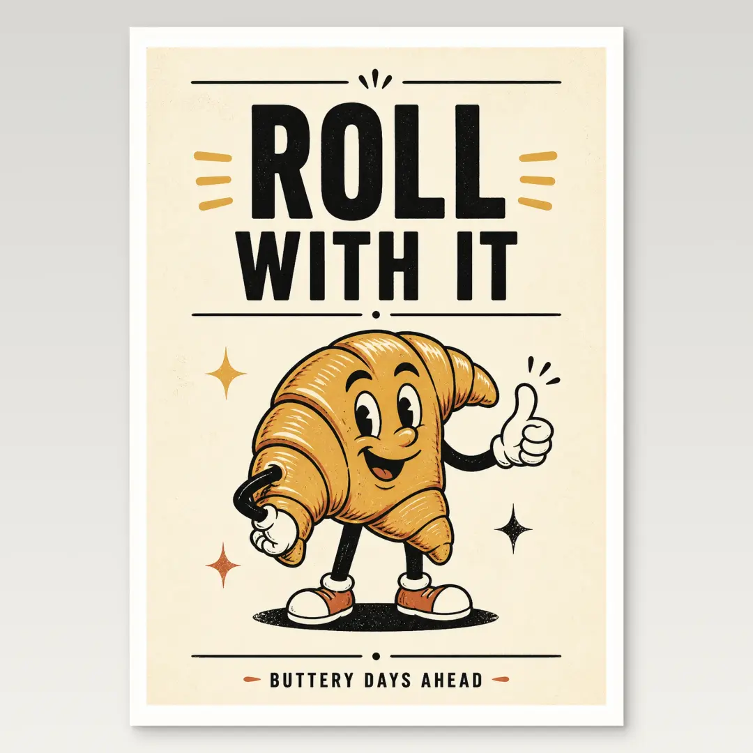 Nimm's wie's kommt Croissant Poster