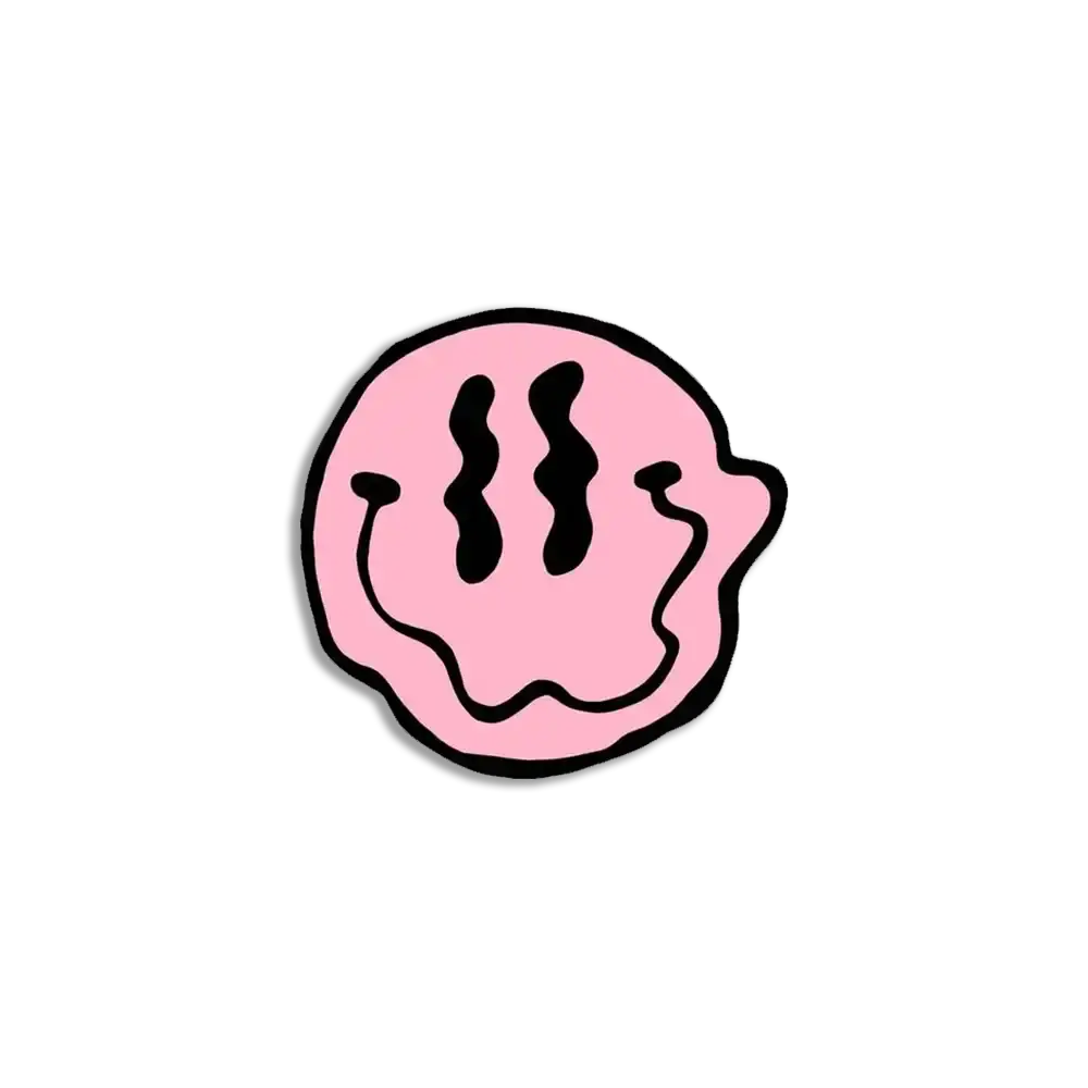Rosa Smiley Trippy Sticker