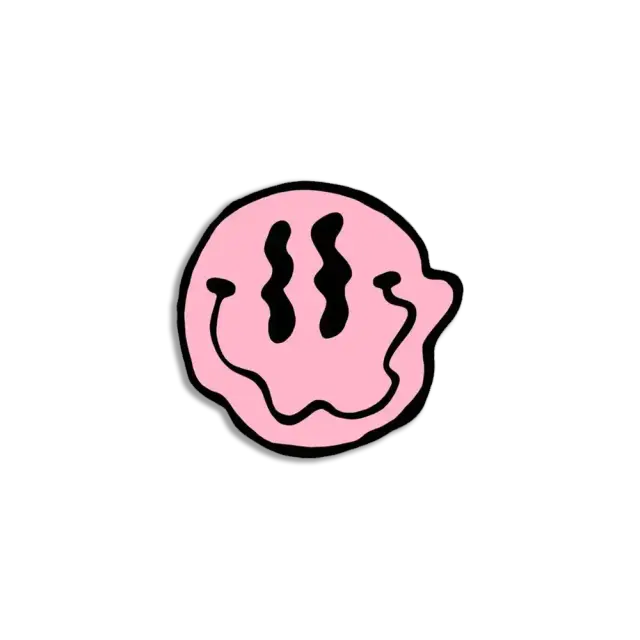Rosa Smiley Trippy Sticker
