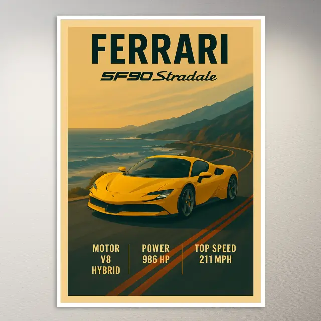 Ferrari SF90 Stradale Poster