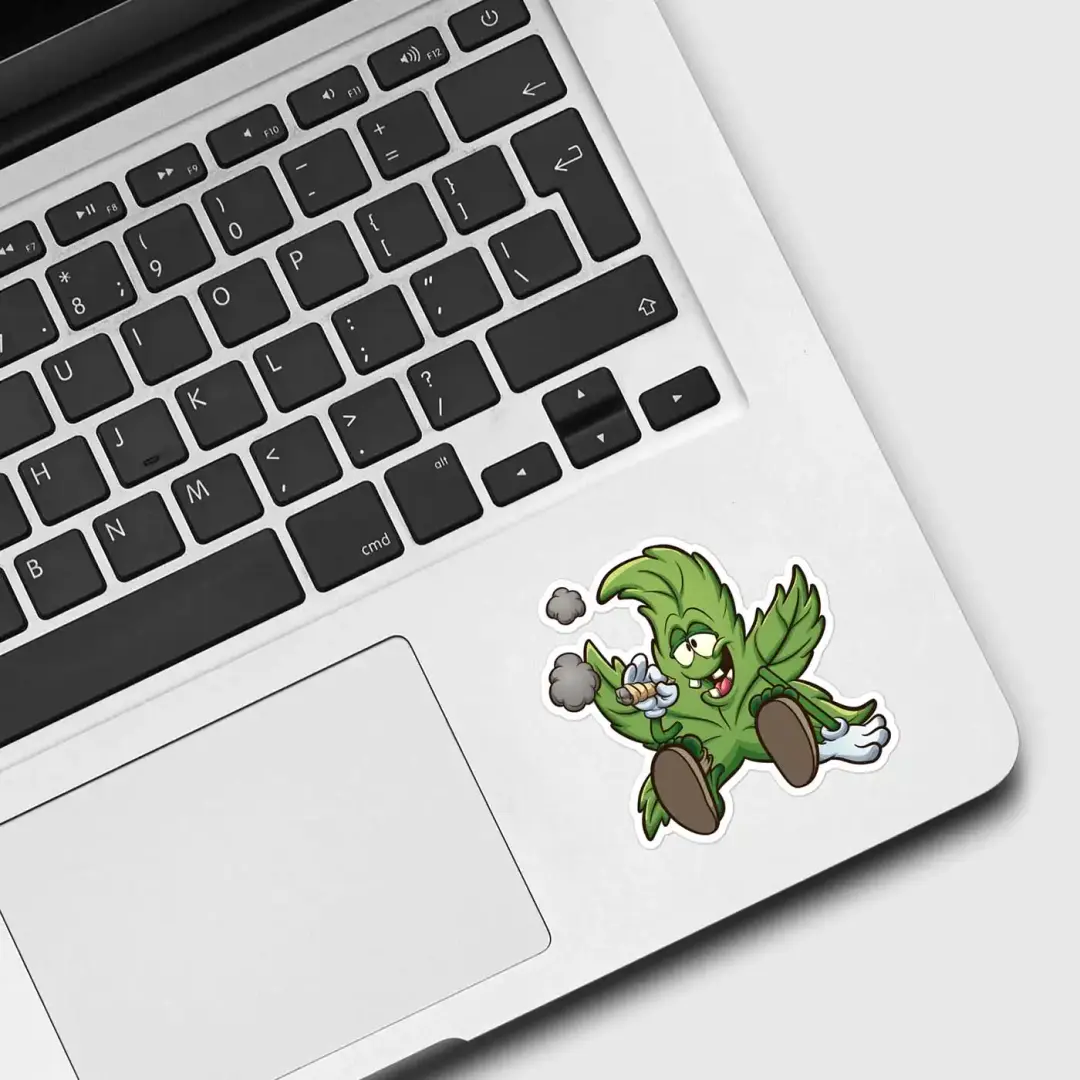 Weed Smoking Sticker Single
