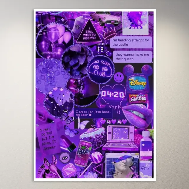Lila Moodboard | Ästhetik-Poster