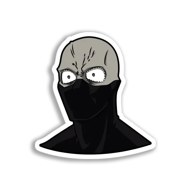 Maskierter Schurke Porträt-Sticker