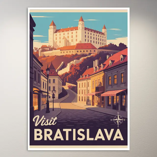 Póster de viaje de Bratislava