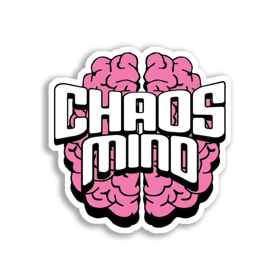 Chaos Mind A Pink Brain Meme Sticker