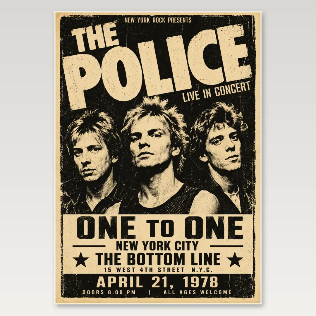 The Police New York A4 Poster