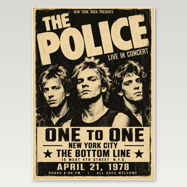 The Police New York A4 Poster