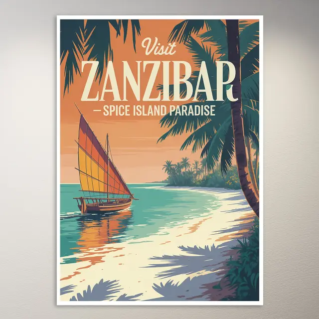 Póster de viaje de Zanzibar