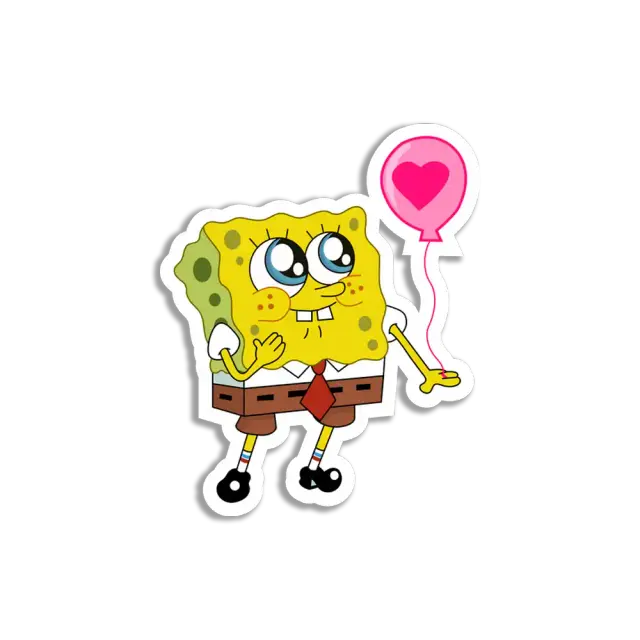 SpongeBob mit Liebesballon Sticker