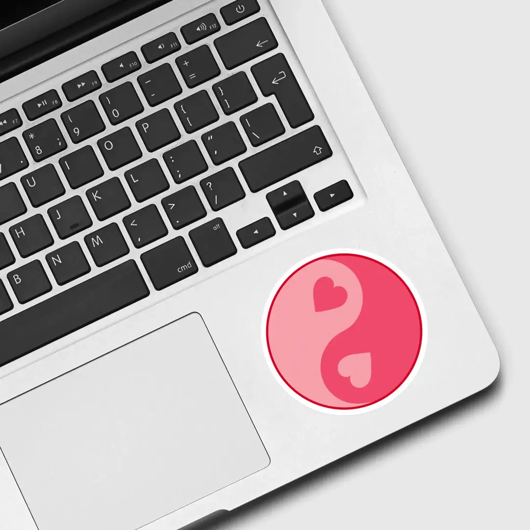 Yin-Yang-Herz Sticker