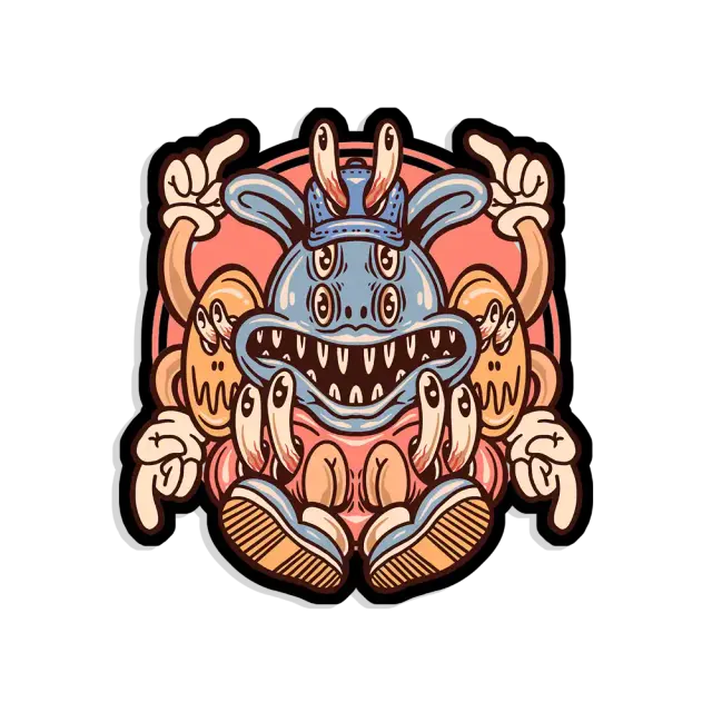 Trippy Monster Sticker