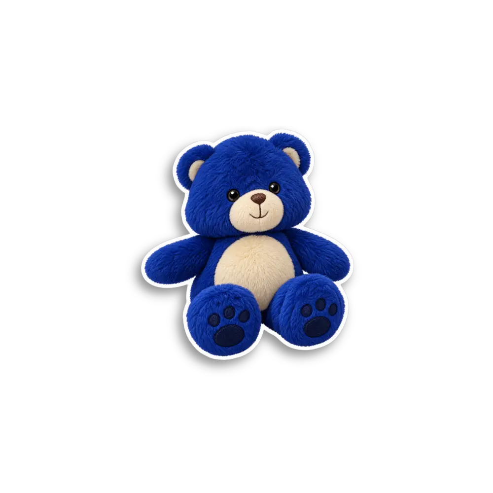 Blauer Teddybär Sticker