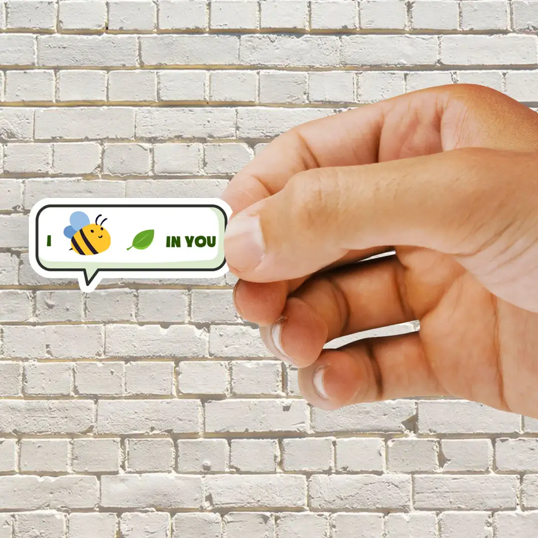 Sprechblase I Bee Leaf in You Sticker