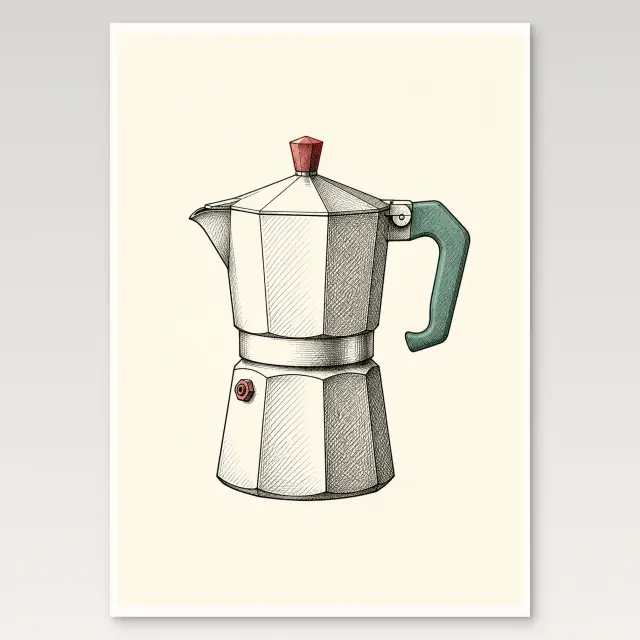 Espressokocher-Poster