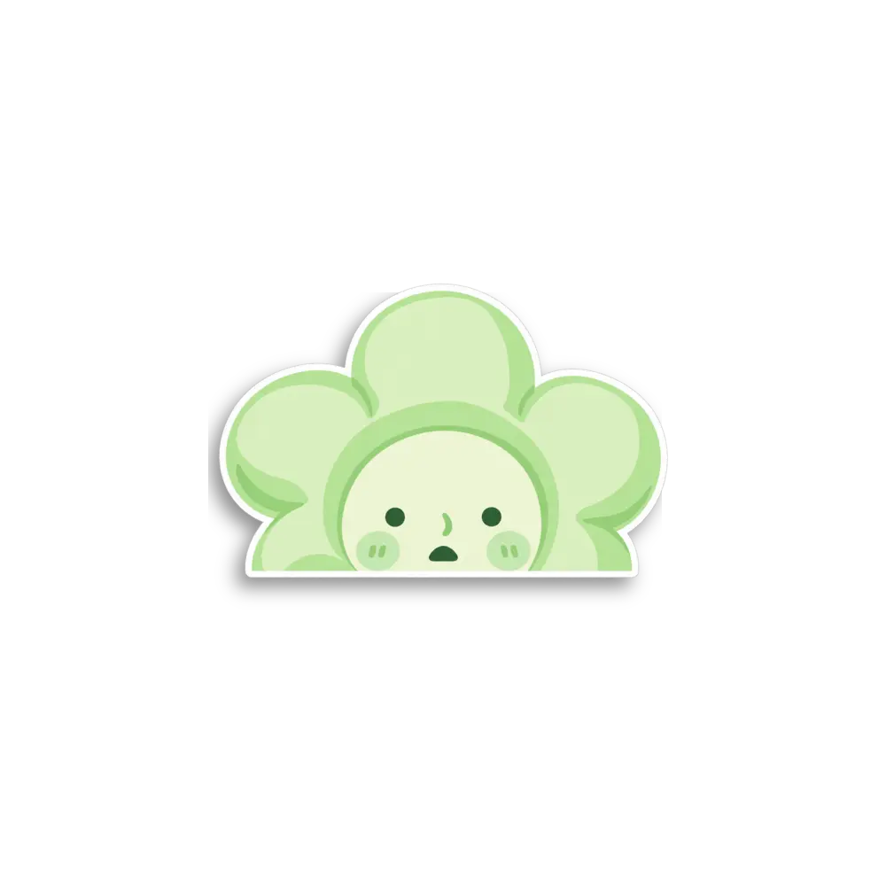 Gucker mit Blumenkapuze Sticker