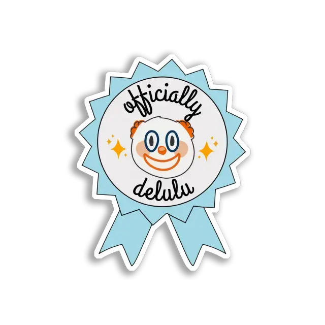 Offiziell Delulu Clown-Auszeichnung Sticker