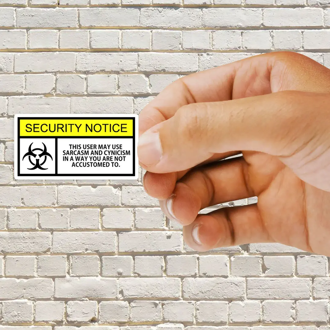 Cool sarcasm and cynism Sticker