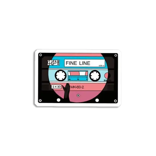 Fine Line Cassette Sticker