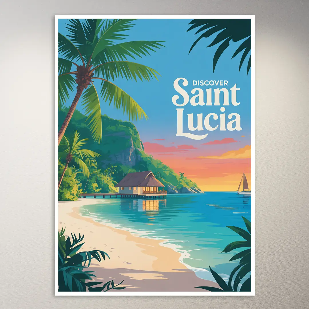 St. Lucia Reiseposter