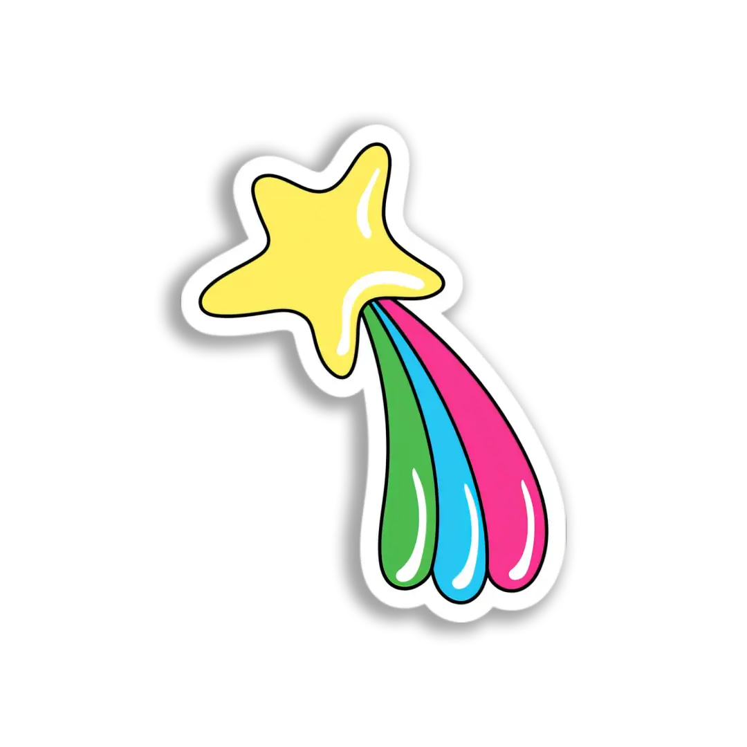 Rainbow Star Trail Sticker