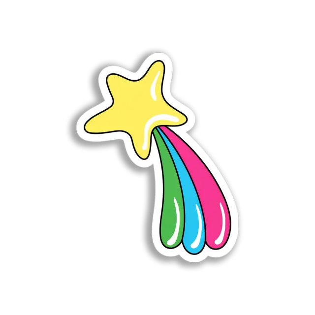 Rainbow Star Trail Sticker