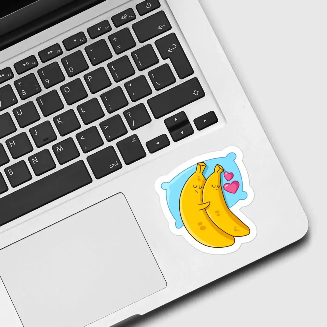 Sleeping Banana Couple Sticker