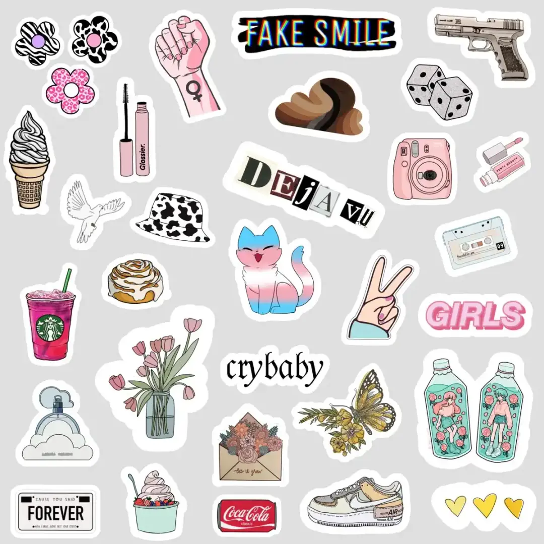 Mädchen-Ästhetik-Sticker