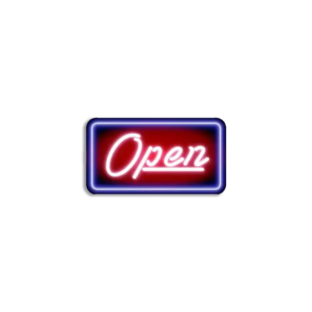Neon Open Sticker