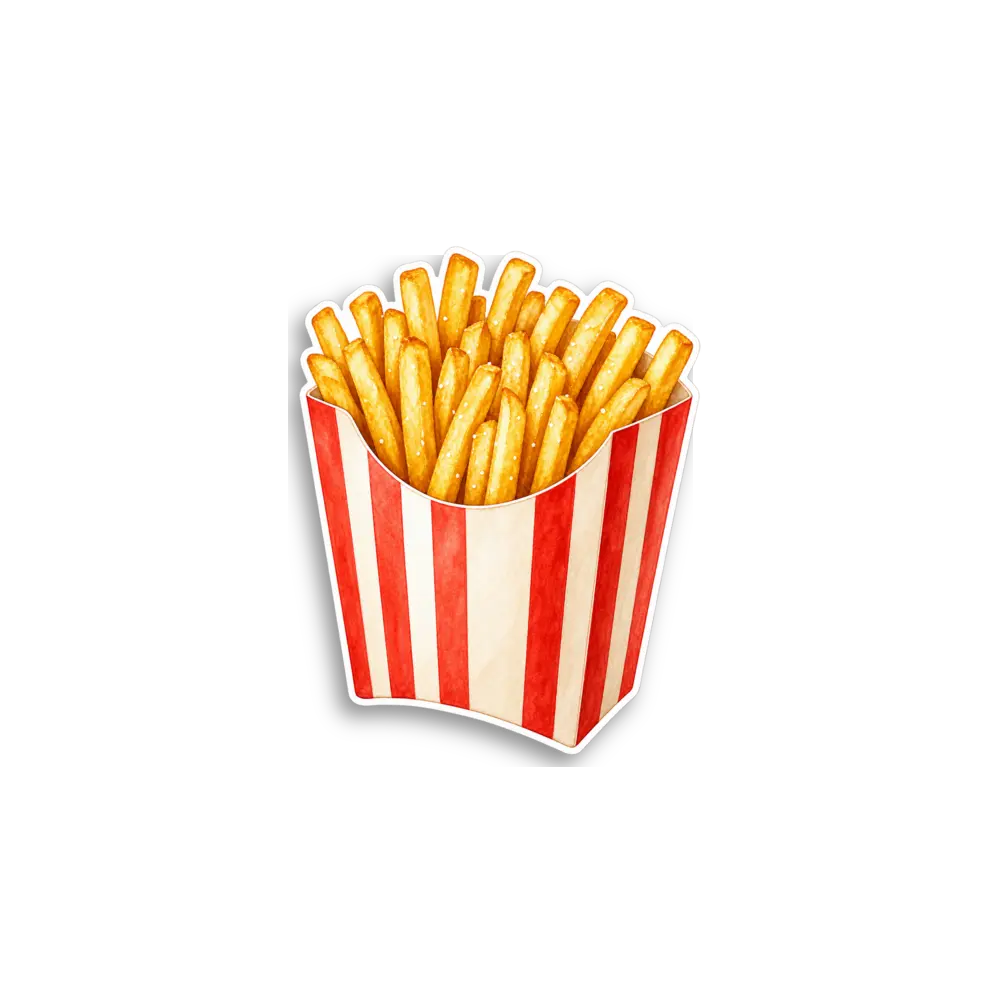 Pegatina de patatas fritas