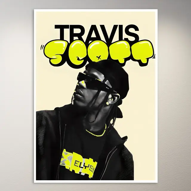 ملصق فني Travis Scott | ملصق فني موسيقي
