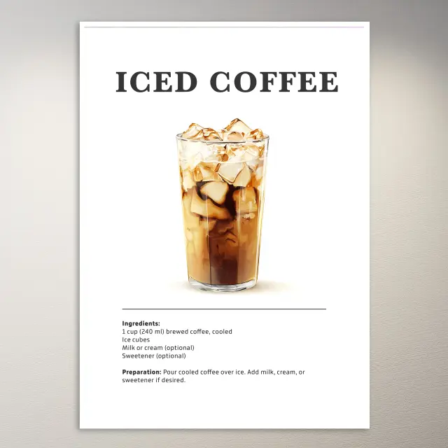 Iced Coffee Drink Poster