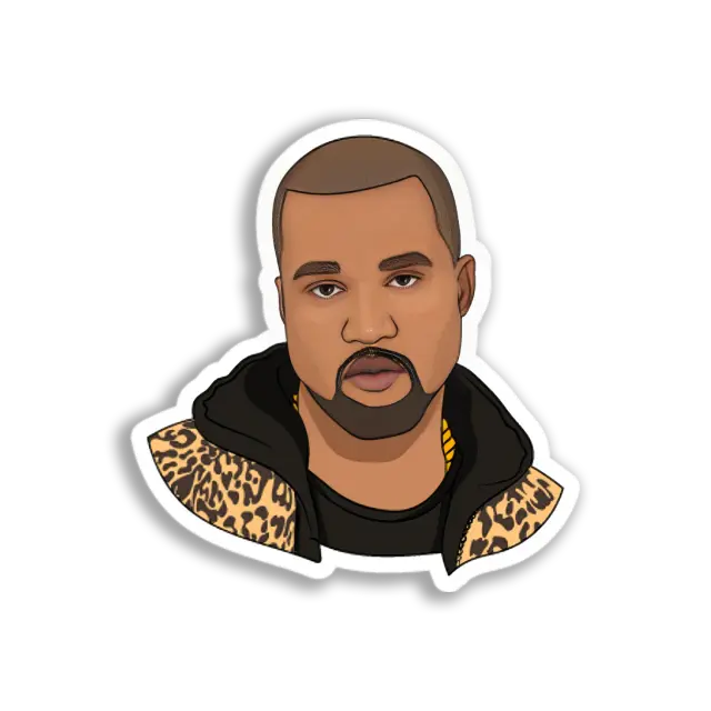 Kanye West Porträt-Sticker
