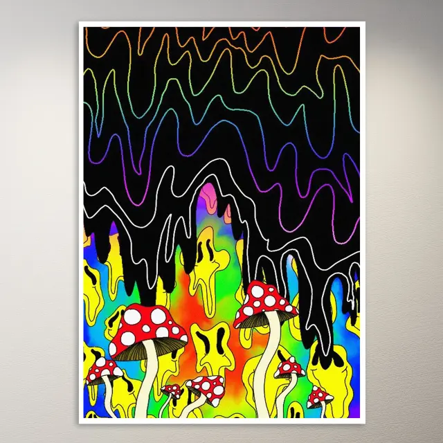 Psychedelic Trippy Aesthetic Wall Poster