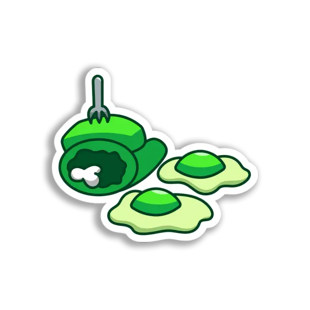 Grüne Eier und Impostor Sticker