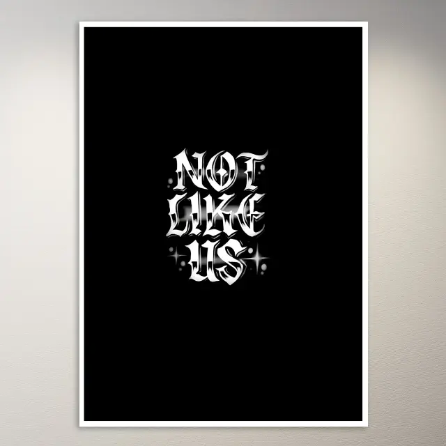 Not Like Us | Money-Mindset-Poster