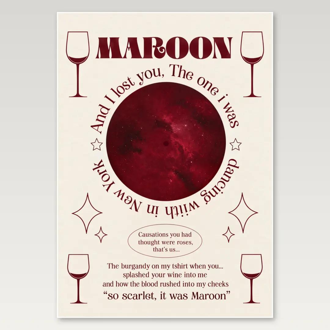 Maroon Vinyl A4 Poster