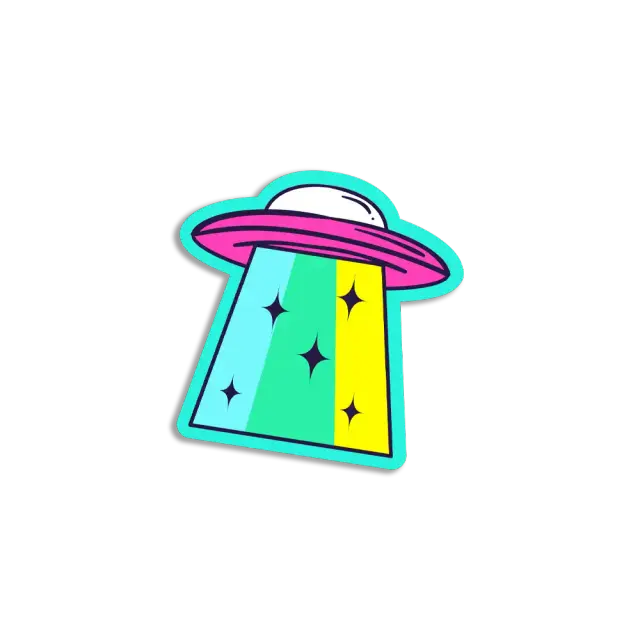 Trippy UFO Sticker