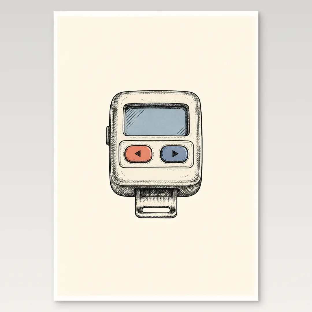 Vintage Pager Poster