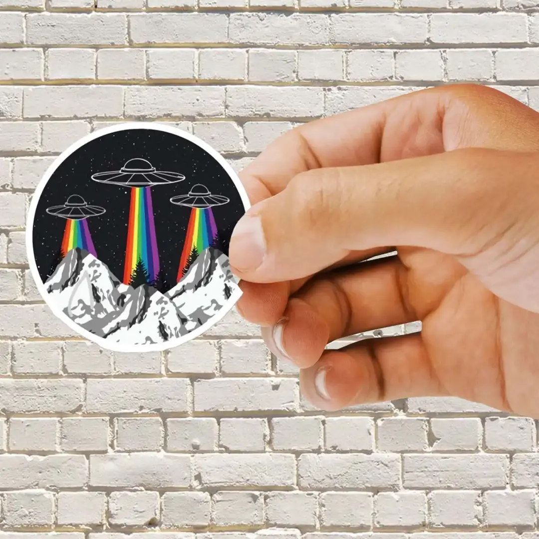 Psychedelisches UFO Sticker