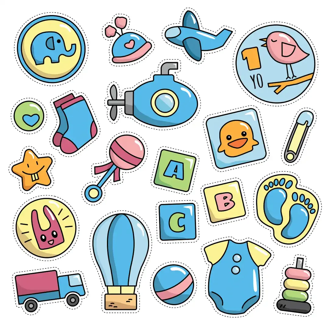 Niedliche Babymode Sticker