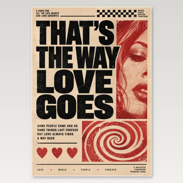 Thats The Way Love Goes A4 Poster