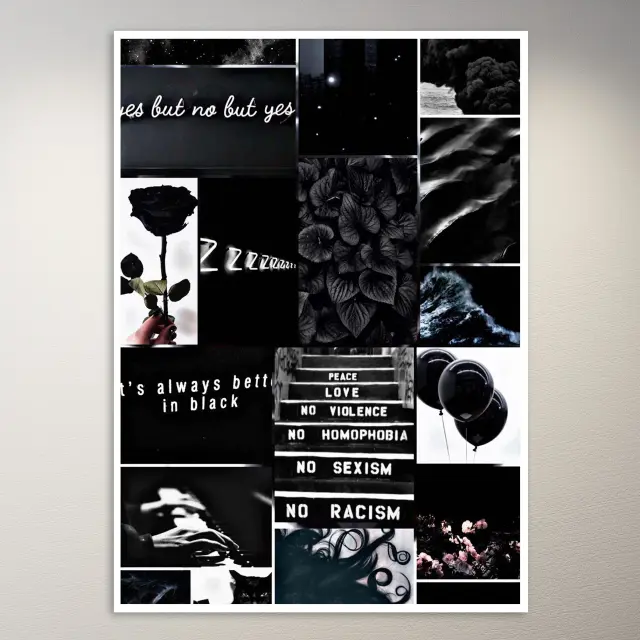 Noir-Ästhetik-Moodboard | Ästhetik-Poster