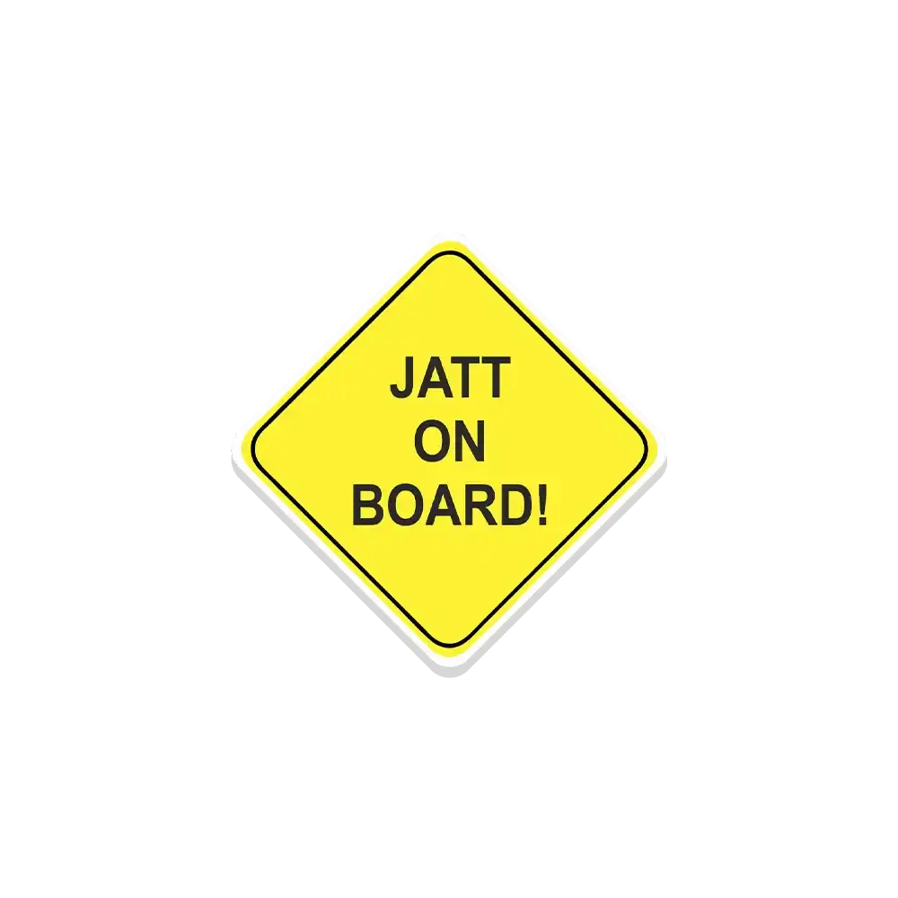Jatt on Board Sticker
