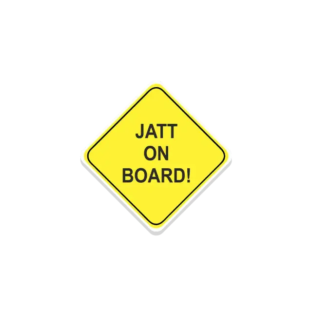 Jatt on Board Sticker