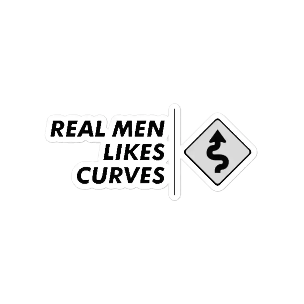 Real Men Likes Curves Sticker
