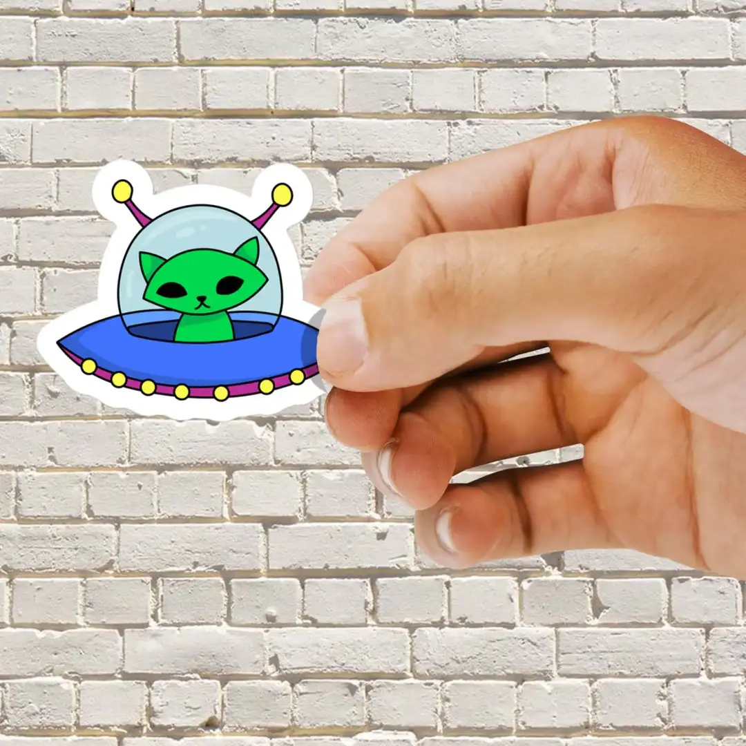 Katzen-Alien Sticker