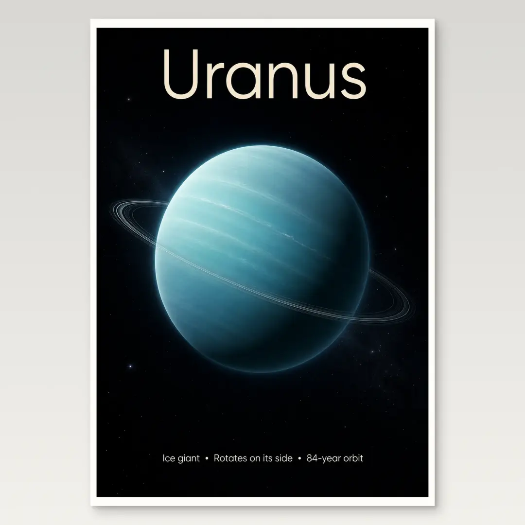 Póster A4 de Urano
