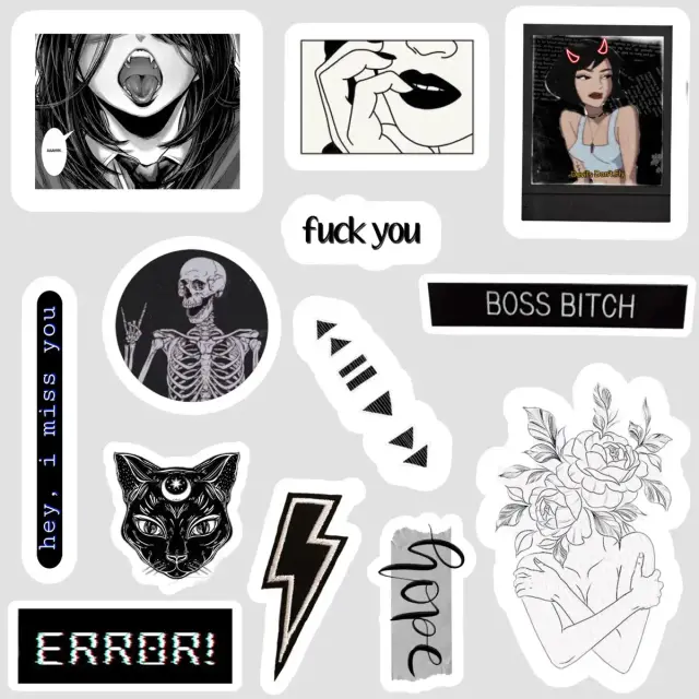 Black Aesthetic Stickers