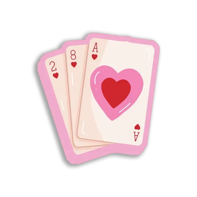 Herz-Ass-Spielkarten Sticker